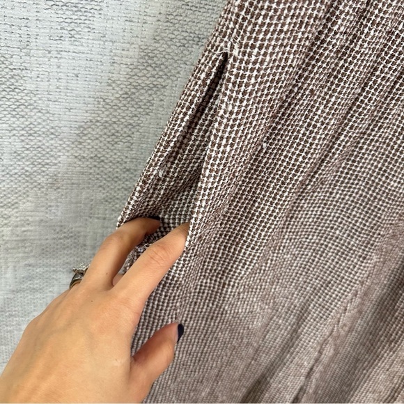 Vintage brown and white tweed jumpsuit with shoulder pads - Picture 3 of 7